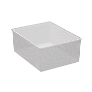 Корзина выдвижная мелкосетчатая металлическая белая 535х410х185 мм Титан-GS Корзина выдвижная мелкосетчатая металлическая белая 535х410х185 мм Титан-GS