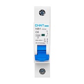 Автоматический выключатель модульный Chint NB1-63H 1P 6А тип C 10 кА 230 В (179793)