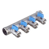 Коллектор Henco (VB060504-BLAUW) 1 ВР(г) х 4 выхода 3/4 НР(ш) ЕК х 1 НР(ш) с шаровыми кранами Коллектор Henco (VB060504-BLAUW) 1 ВР(г) х 4 выхода 3/4 НР(ш) ЕК х 1 НР(ш) с шаровыми кранами