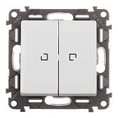 Выключатель Legrand Valena LIFE 752428 двухклавишный скрытая установка белый с подсветкой Выключатель Legrand Valena LIFE 752428 двухклавишный скрытая установка белый с подсветкой