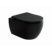 Унитаз подвесной Ceramicanova Play Rimless безободковый черный с сиденьем дюропласт микролифт (CN3001MB) Унитаз подвесной Ceramicanova Play Rimless безободковый черный с сиденьем дюропласт микролифт (CN3001MB)
