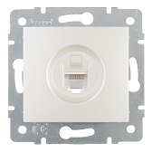 Розетка компьютерная Lezard KARINA 707-3088-139 скрытая установка жемчужно-белая Розетка компьютерная Lezard KARINA 707-3088-139 скрытая установка жемчужно-белая