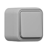 Выключатель EKF Бронто одноклавишный накладной серый (BT1-SWG-13)