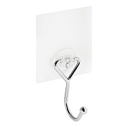 Крючок для ванной Kleber Lite одинарный самоклеящийся металл хром (KLE-LT028/8485)