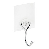 Крючок для ванной Kleber Lite одинарный самоклеящийся металл хром (KLE-LT028/8485)