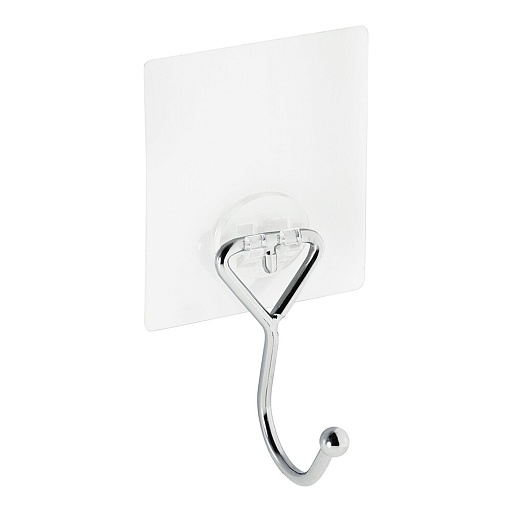 Крючок для ванной Kleber Lite одинарный самоклеящийся металл хром (KLE-LT028/8485) Крючок для ванной Kleber Lite одинарный самоклеящийся металл хром (KLE-LT028/8485)