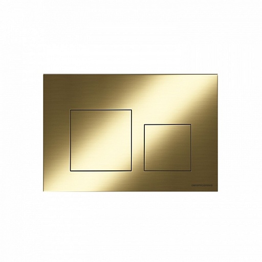 Клавиша смыва для инсталляций Ceramicanova Balance Square брашированное золото (CN12-002BG) Клавиша смыва для инсталляций Ceramicanova Balance Square брашированное золото (CN12-002BG)