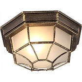 Светильник садово-парковый настенный Arte Lamp Pegasus черно-золотой E27 60 Вт IP44 (A3121PF-1BN)