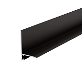Плинтус алюминиевый напольный черный 5,9х16х2700 мм L-образный Плинтус алюминиевый напольный черный 5,9х16х2700 мм L-образный