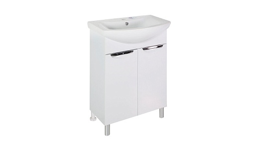 Комплект тумба с раковиной АСБ-Мебель Мессина 60 см напольная белая (11431/1.WH11.0.246)