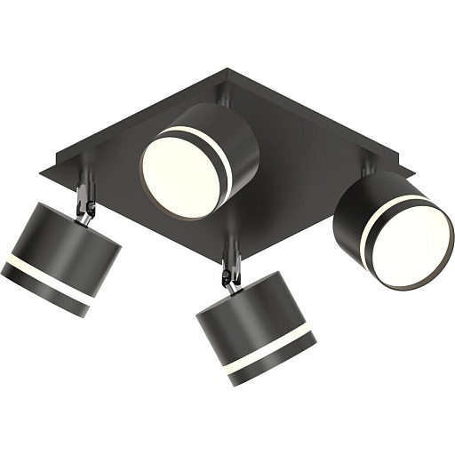 Спот потолочный Schaffner Montar GX53 30 Вт 8 кв.м черный IP20 (4745-4 BK) Спот потолочный Schaffner Montar GX53 30 Вт 8 кв.м черный IP20 (4745-4 BK)