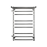 Полотенцесушитель водяной Indigo Brace 800х500 мм лесенка с боковым подключением 600 мм слева с полкой хром