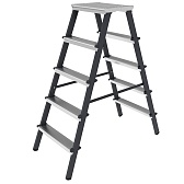 Стремянка алюминиевая 5 ступеней 80 мм двухсторонняя 1,10 м Новая высота Стремянка алюминиевая 5 ступеней 80 мм двухсторонняя 1,10 м Новая высота