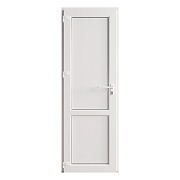 Металлопластиковая дверь VEKA 2050х800 мм алюминиевый порог белая правая глухая