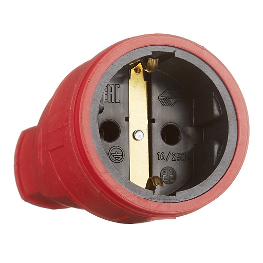 Розетка штепсельная Svet одинарная с заземлением IP20 красная Розетка штепсельная Svet одинарная с заземлением IP20 красная