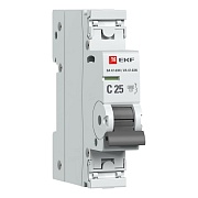 Автоматический выключатель EKF PROxima ВА 47-63N 1P 25А тип С 6 кА 230 В на DIN-рейку (M636125C)