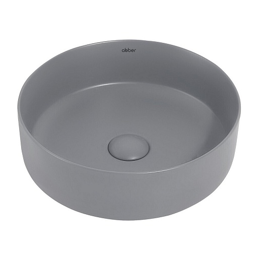 Раковина Abber Bequem 36 см накладная серая матовая (AC2108MG)