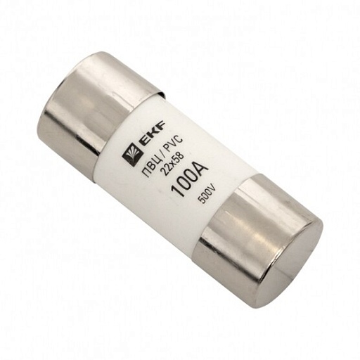 Вставка плавкая EKF PROxima ПВЦ 100А 50 кА 220 В цилиндрическая (10 шт.) (pvc-22x58-100)