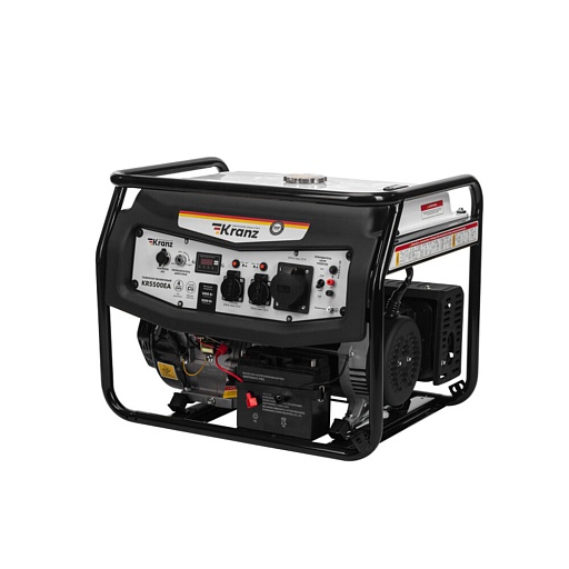 Генератор бензиновый Kranz KR5500EA 5 кВт с электростартером (KR-16-1135) Генератор бензиновый Kranz KR5500EA 5 кВт с электростартером (KR-16-1135)