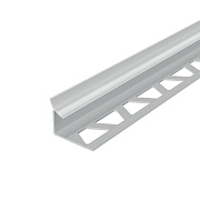 Профиль ПВХ для кафельной плитки внутренний 10 мм 2,5 м светло-серый