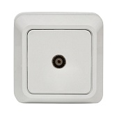 Розетка телевизионная EKF Рим накладная белая (ENA00-027-10)