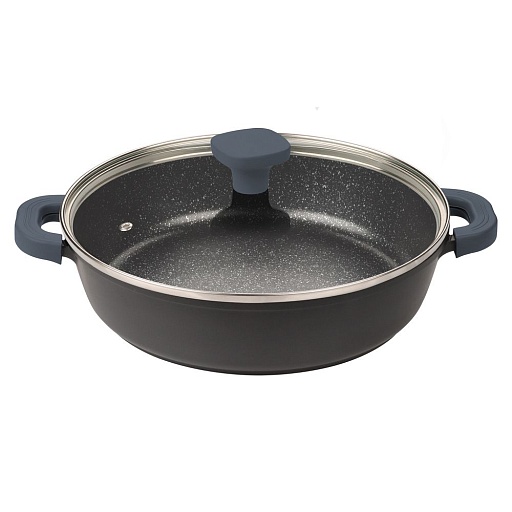 Сотейник Master House Шеф Андреа d24 см литой алюминий с антипригарным покрытием с крышкой (75346)