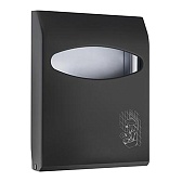 Диспенсер Nofer для бумажных покрытий на унитаз пластик черный Диспенсер Nofer для бумажных покрытий на унитаз пластик черный