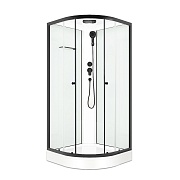 Душевая кабина Domani-Spa Delight Slim 90х90х218 см стекло прозрачное 4 мм с низким поддоном полукруг