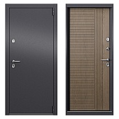 Дверь входная с терморазрывом Torex Роял Техно правая букле графит - астана табачный 950х2050 мм Дверь входная с терморазрывом Torex Роял Техно правая букле графит - астана табачный 950х2050 мм