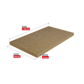 Размеры плиты утеплителя Роквул Каркас Баттс 50x600x1000 мм 7,2 кв. м