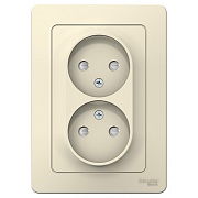 Розетка Systeme Electric Blanca встраиваемая молочная со шторками (BLNRS000122)