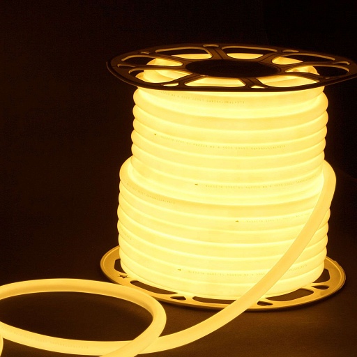 Неон гибкий светодиодный Elektrostandard 144 LED свечение теплое белое 50 м (a052998)