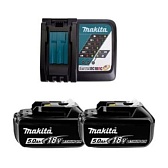 Аккумулятор Makita (191L74-5) 18В 5Ач Li-Ion 18В с зарядным устройством в комплекте (2 шт.) Аккумулятор Makita (191L74-5) 18В 5Ач Li-Ion 18В с зарядным устройством в комплекте (2 шт.)