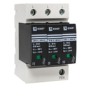 Ограничитель напряжения модульный EKF PROxima 400 В 20 кА 3P (opv-c3) Ограничитель напряжения модульный EKF PROxima 400 В 20 кА 3P (opv-c3)
