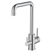 Смеситель для кухни Voda хром с высоким изливом с подключением к фильтру однорычажный (FW519)