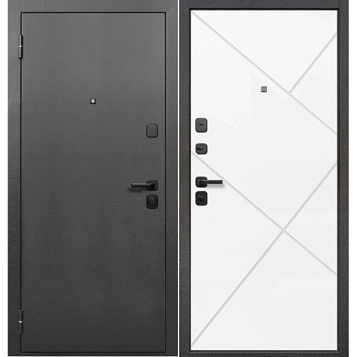 Дверь входная Ferroni Гарда 7СМ левая антик серебро - эмалит белый 960х2050 мм