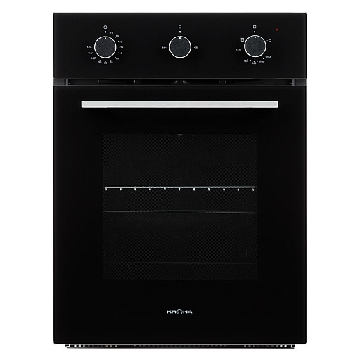 Духовой шкаф газовый встраиваемый Krona Stretto 45 BL 447 мм черный