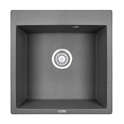 Мойка для кухни Granula 52х51х20 см врезная с сифоном кварц графит