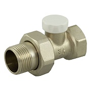 Клапан запорный прямой СТМ (CARSVL34) 3/4 ВР(г) х 3/4 НР(ш) для радиатора никелированный