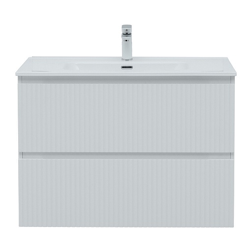 Тумба под раковину Акванет Джейн 90 см подвесная белая матовая (00335425)