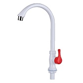 Кран для холодной воды для кухни РМС белый однорычажный (PL3-269F-1) Кран для холодной воды для кухни РМС белый однорычажный (PL3-269F-1)
