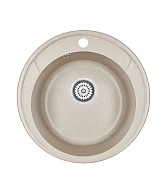 Мойка для кухни Granula Standard 480х480х190 мм врезная круглая без крыла кварц бежевая Мойка для кухни Granula Standard 480х480х190 мм врезная круглая без крыла кварц бежевая