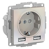 Розетка USB Systeme Electric AtlasDesign встраиваемая жемчуг 2хUSB-А (ATN000430) Розетка USB Systeme Electric AtlasDesign встраиваемая жемчуг 2хUSB-А (ATN000430)