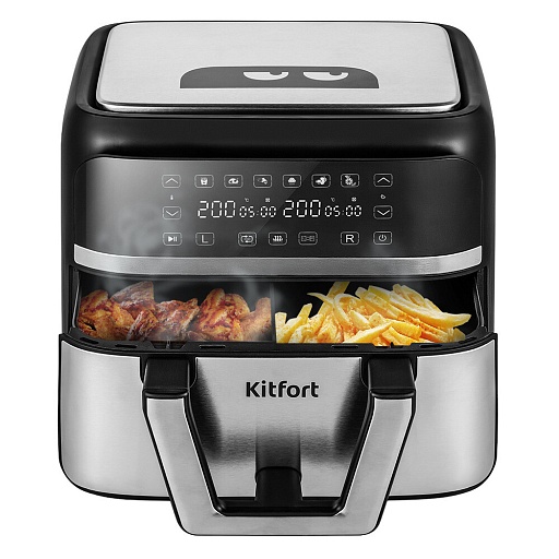 Аэрогриль Kitfort КТ-2247 черный/серебристый