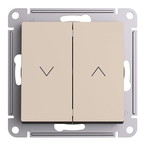 Кнопка управления жалюзи Systeme Electric AtlasDesign встраиваемая песочная (ATN001219) Кнопка управления жалюзи Systeme Electric AtlasDesign встраиваемая песочная (ATN001219)