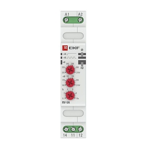 Реле напряжения EKF PROxima 230 В 5 А тип AC с дисплеем (rv-5a)