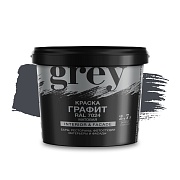 Краска интерьерная Радуга серая графит 2,7 л