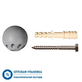 Упор дверной Hard-Fix с крепежом серый (50 шт.) Упор дверной Hard-Fix с крепежом серый (50 шт.)