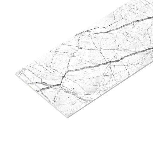 Панель стеновая пластик для кухни 3000х600х1,5 мм каррарский мрамор