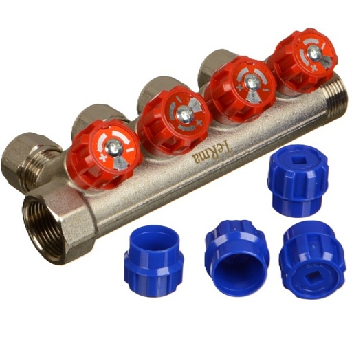 Коллектор Terma 3/4 ВР(г) х 4 выхода 16 обж(ц) х 3/4 НР(ш) регулируемый (89366) Коллектор Terma 3/4 ВР(г) х 4 выхода 16 обж(ц) х 3/4 НР(ш) регулируемый (89366)